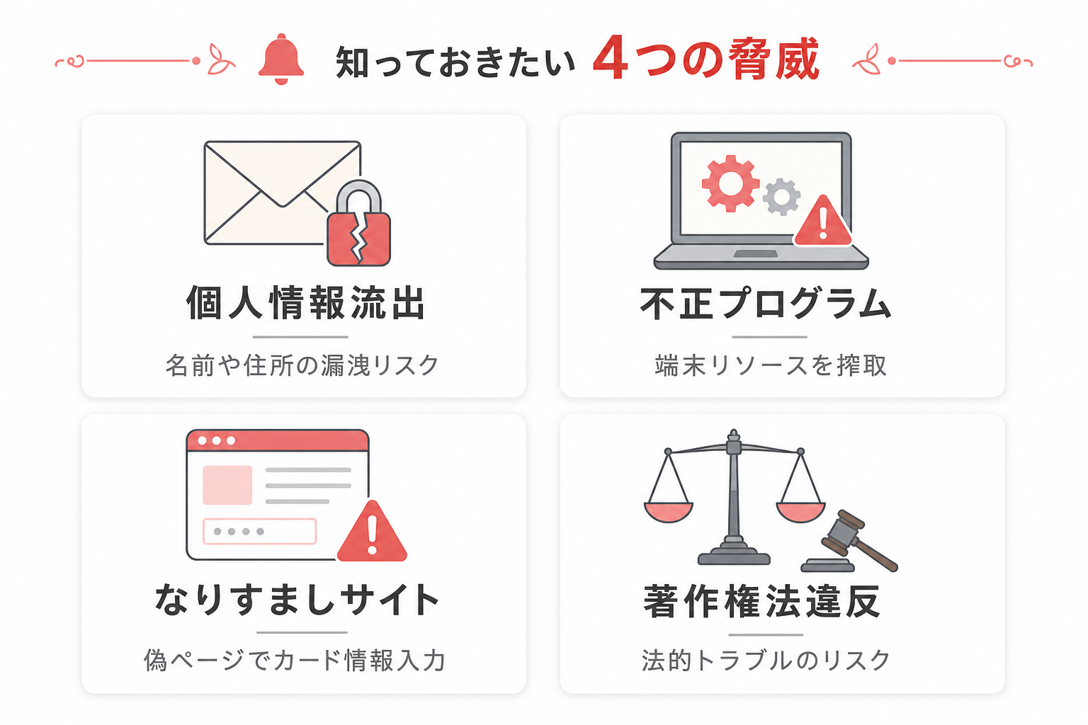 友達の斎藤がでっかい の違法サイトリスク図解